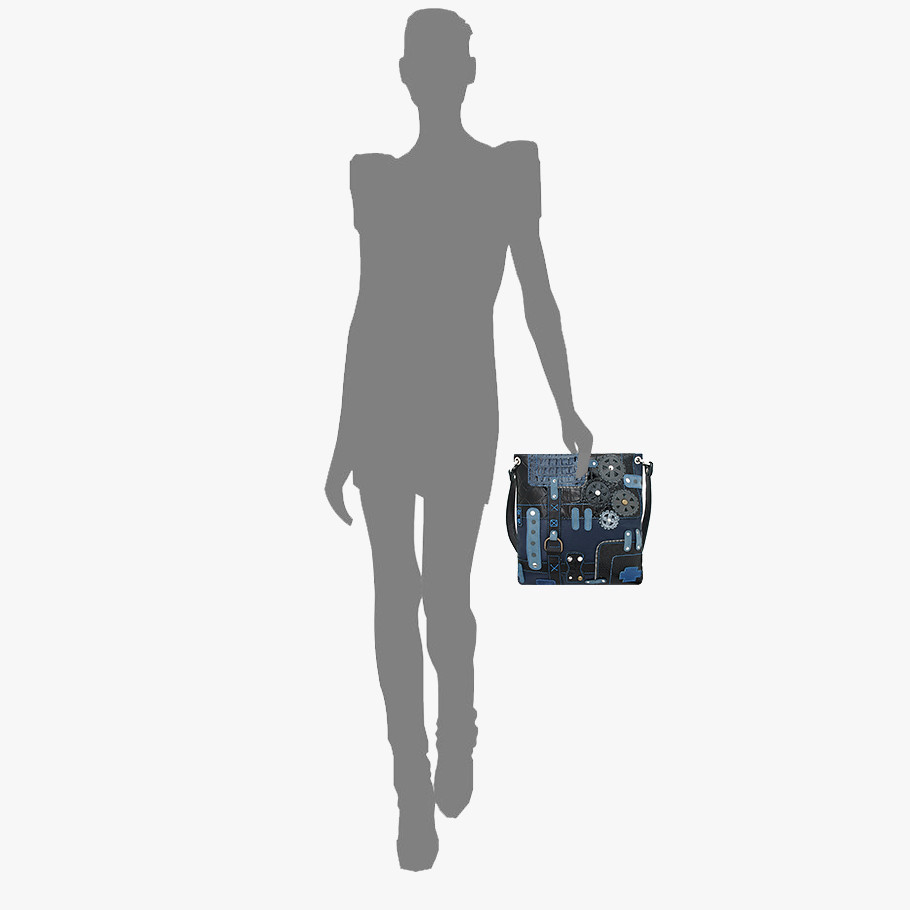 Сумка женская Protege, ДС-144-180 Техно чёрно-синяя Сумка женская Protege, ДС-144-180 Техно чёрно-синяя