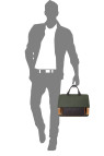 Портфель Protege, Ц-206.1 хаки/бордовый/охра