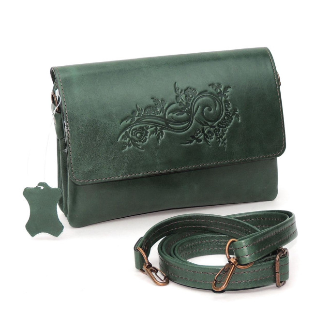 Сумка женская Natalia Kalinovskaya, «Гринли» растение зеленая Сумка женская Natalia Kalinovskaya, «Гринли» растение зеленая