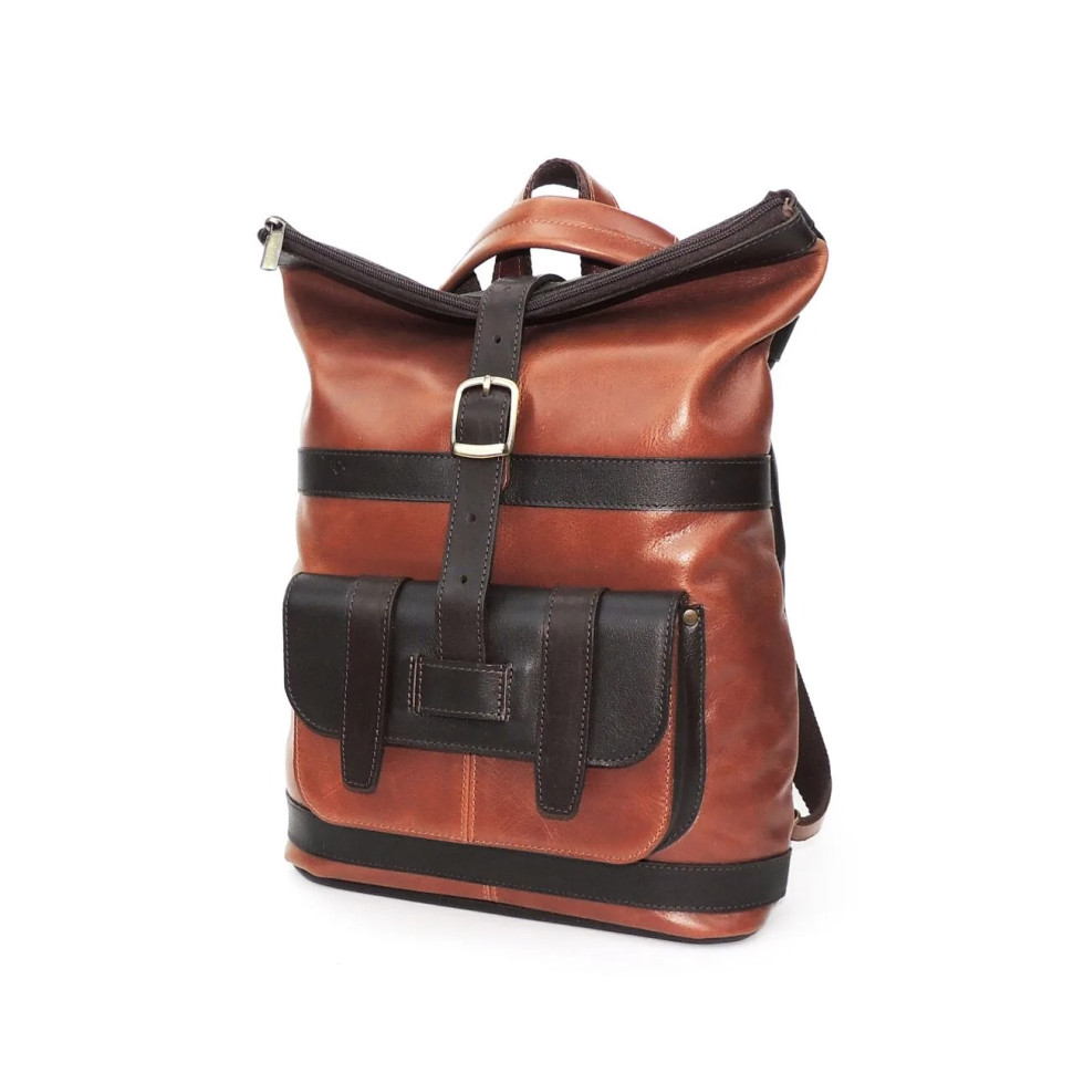 Сумка-рюкзак Natalia Kalinovskaya 54.602 Джойс рыжий/коричневый гладкая