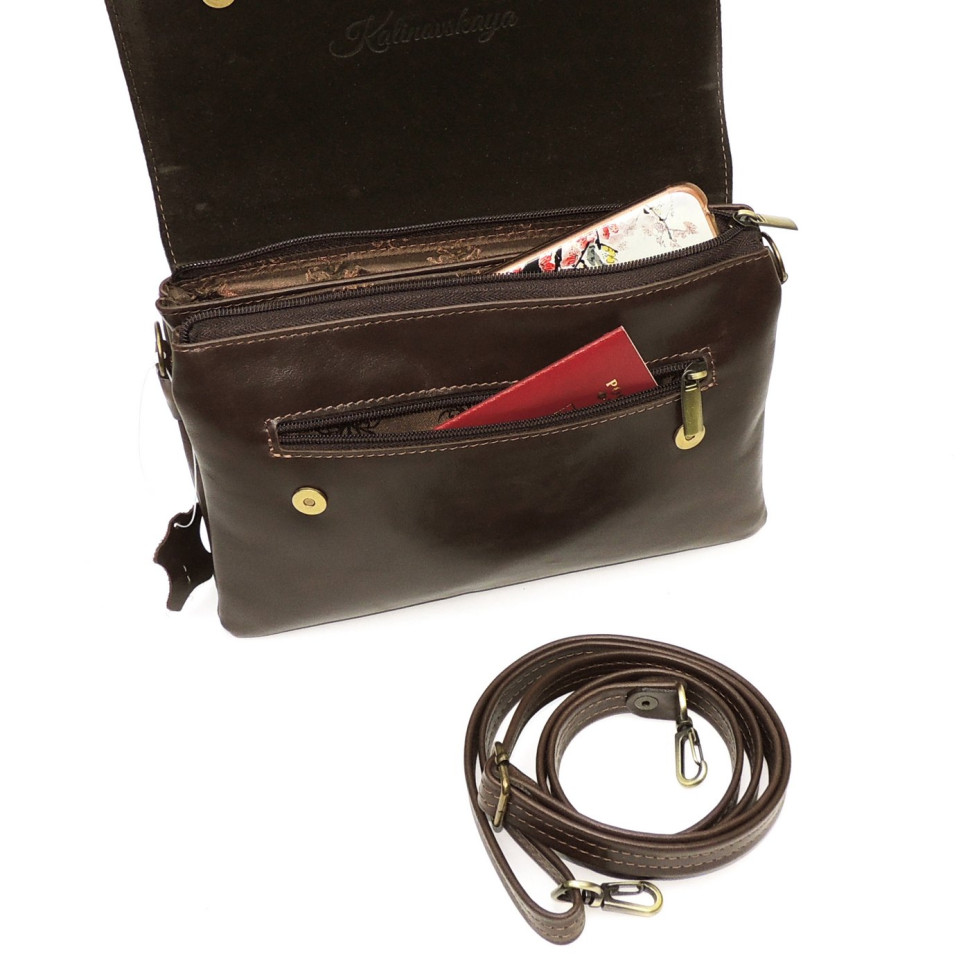 Женская кожаная сумка Natalia Kalinovskaya С44т "Асиа" коричневая Женская кожаная сумка Natalia Kalinovskaya С44т "Асиа" коричневая