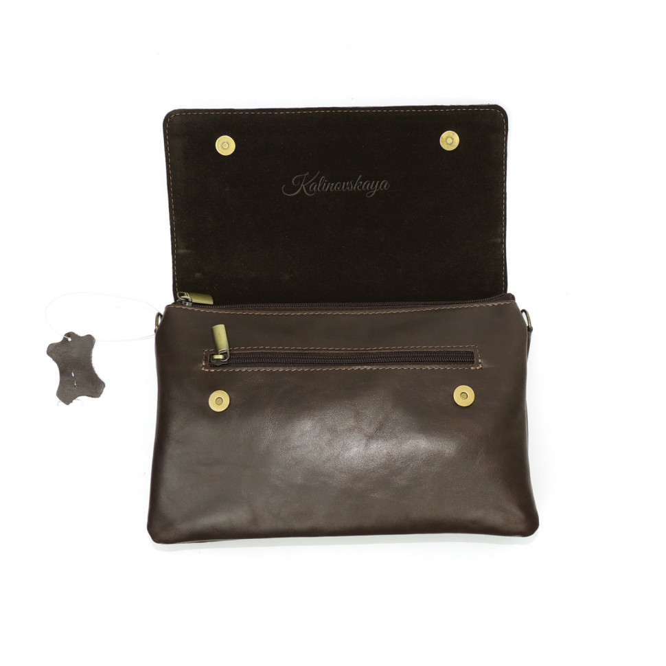 Женская кожаная сумка Natalia Kalinovskaya С44т "Асиа" коричневая Женская кожаная сумка Natalia Kalinovskaya С44т "Асиа" коричневая