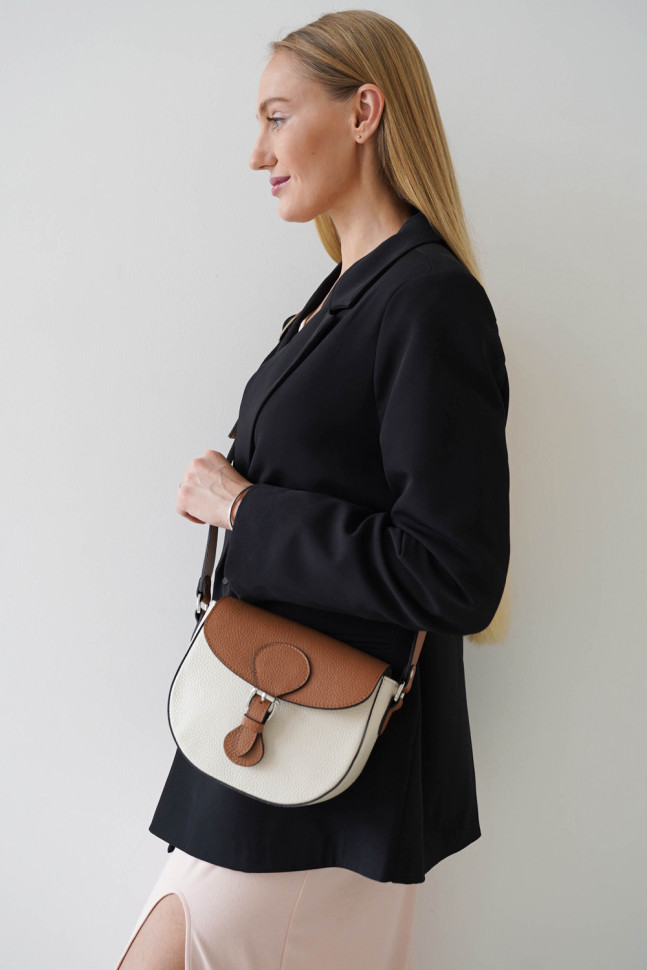 Сумка женская Protege, Ц-529 бежевый/кэмел флотер Сумка женская Protege, Ц-529 бежевый/кэмел флотер