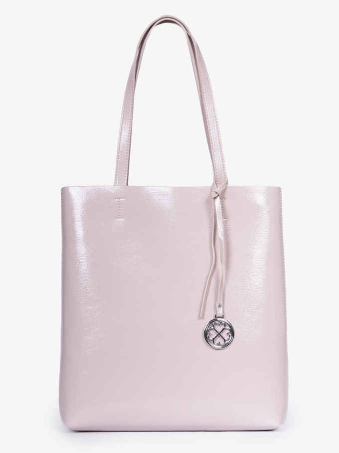 Сумка женская Baggins KDL-1300 лак молочная Сумка женская Baggins KDL-1300 лак молочная