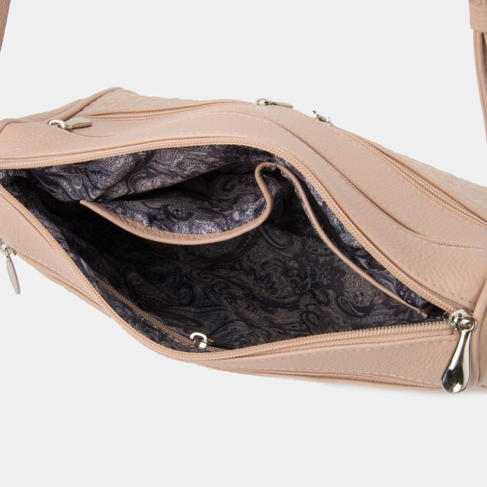 Сумка Protege Ц-312.15 бежевый рептилия №12+флотер Сумка Protege Ц-312.15 бежевый рептилия №12+флотер