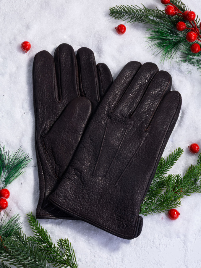 Перчатки мужские HAVVS 0123 коричневые Перчатки мужские HAVVS 0123 коричневые