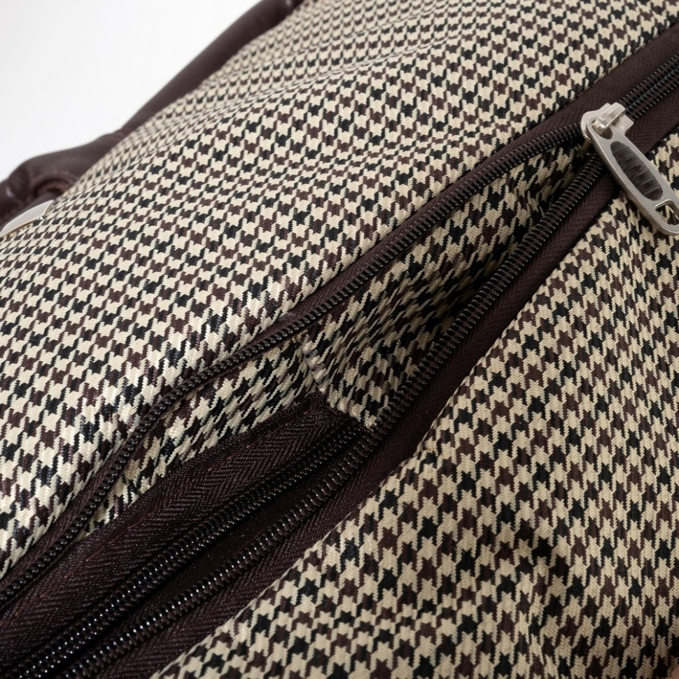 Дорожная сумка-саквояж TsV 514.2 гусиная лапка с колёсами Дорожная сумка-саквояж TsV 514.2 гусиная лапка с колёсами