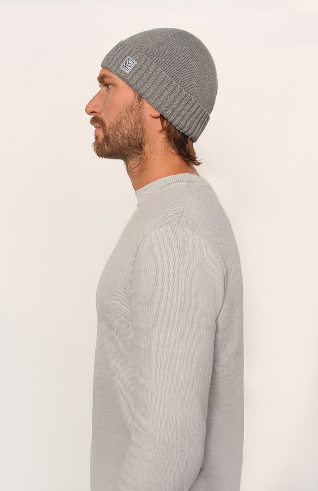 Мужская шапка 12896 MARHATTER серый меланж