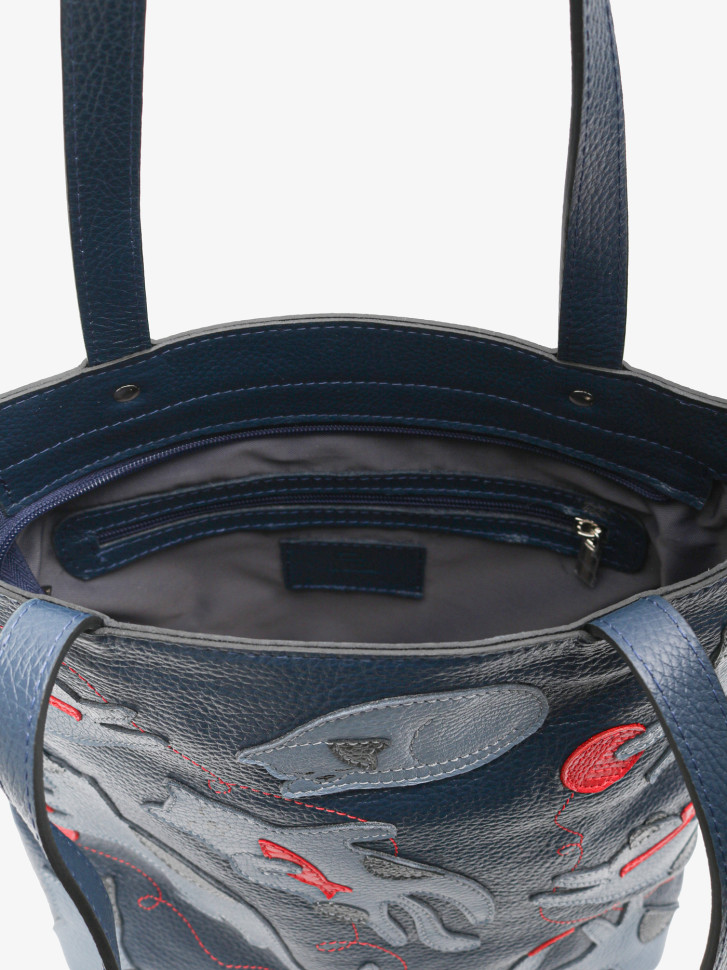 Сумка женская Protege, ДС-517-284 Кот №52 синий флотер Сумка женская Protege, ДС-517-284 Кот №52 синий флотер