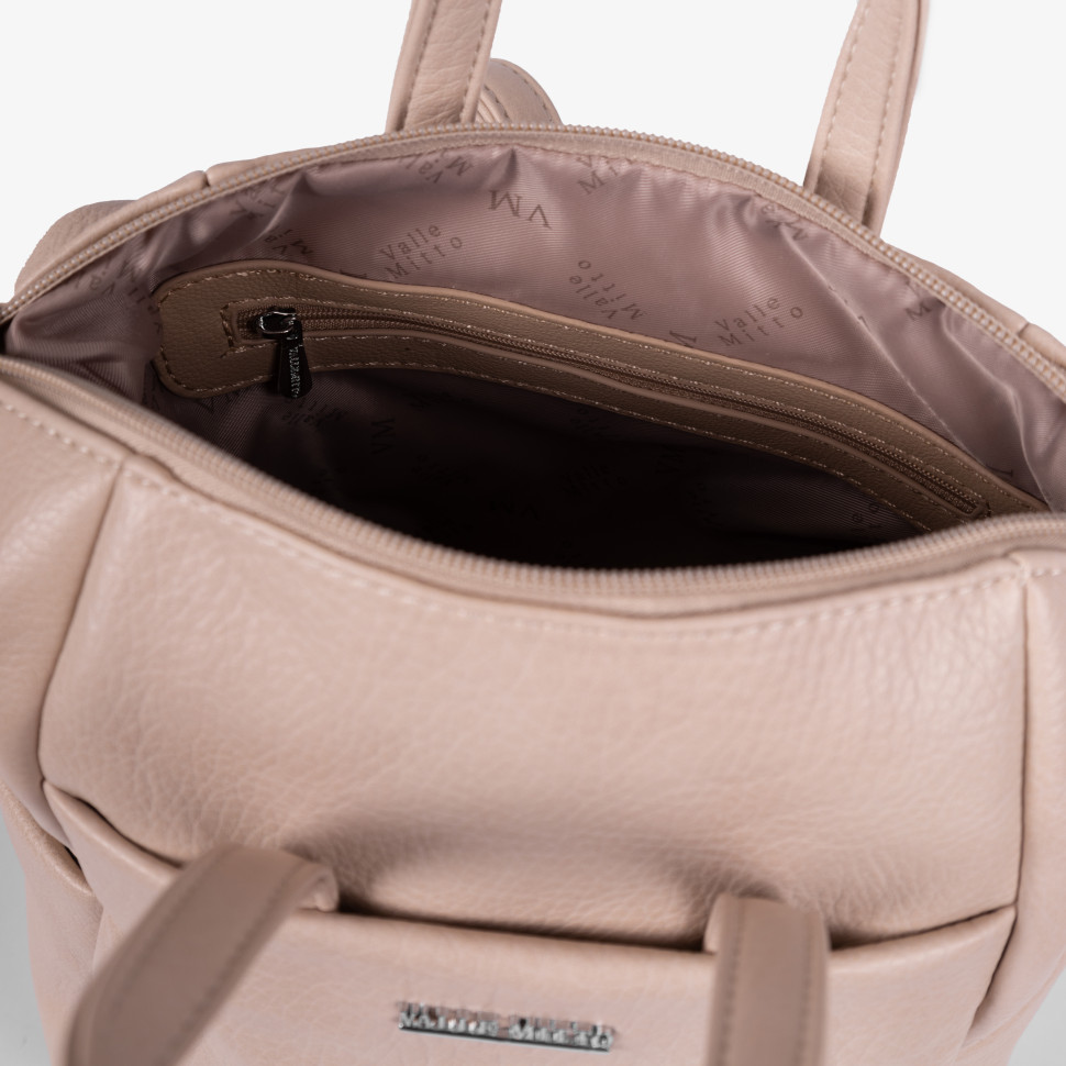 Сумка-рюкзак Valle Mitto, 91666 бежевая Сумка-рюкзак Valle Mitto, 91666 бежевая