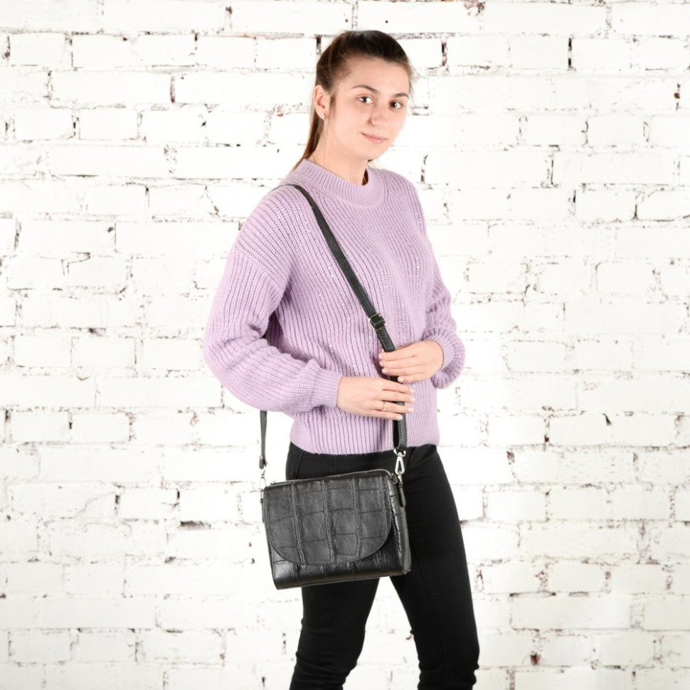 Сумка женская итальянская Roberta Firenze sissi 745 чёрная Сумка женская итальянская Roberta Firenze sissi 745 чёрная