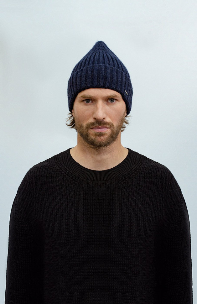 Мужская шапка 12870 MARHATTER тёмно-синий