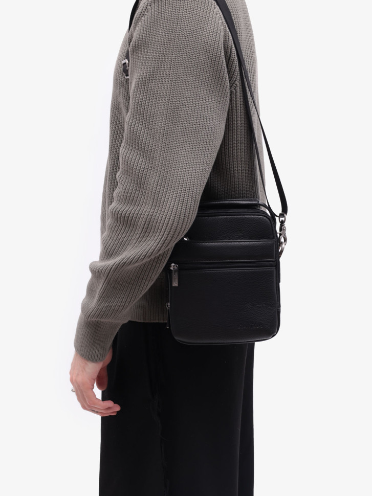 Сумка мужская Cantlor Ж03-G1312S-5 черная Сумка мужская Cantlor Ж03-G1312S-5 черная