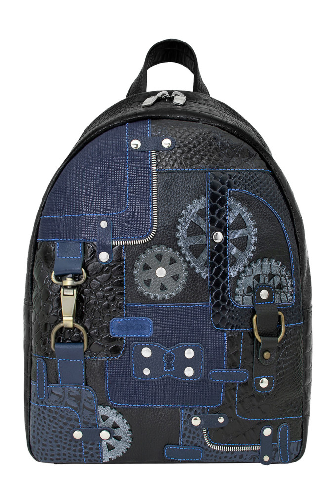 Рюкзак женский Protege, ДС-362-170 "Техно" чёрно-синий рептилия Рюкзак женский Protege, ДС-362-170 "Техно" чёрно-синий рептилия