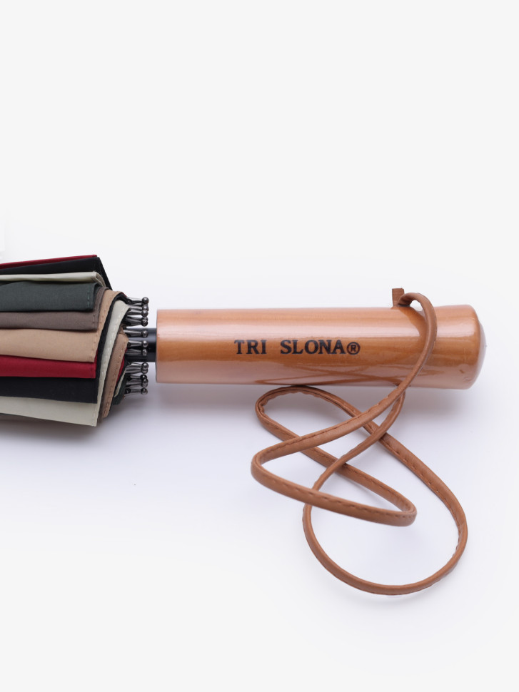 Зонт-трость Три Слона 2400 зелёный механика, 24 спицы