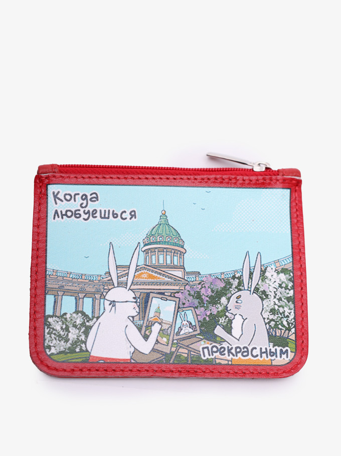 Картхолдер-монетница П-801ft-1930/007 красный Картхолдер-монетница П-801ft-1930/007 красный