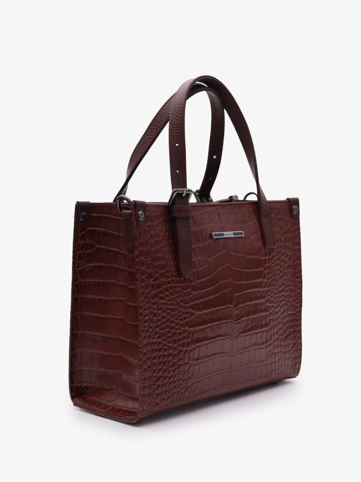 Сумка женская Karya 2402 коричневый крокодил Сумка женская Karya 2402 коричневый крокодил