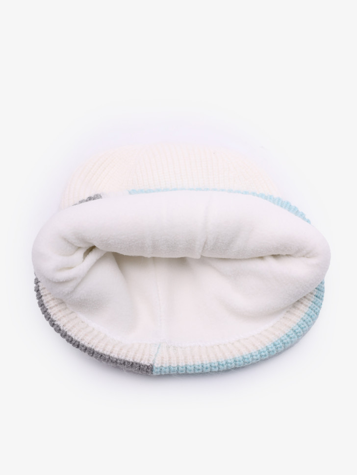 Шапка OvenTrico 1570 белый/бирюзовый/серый Шапка OvenTrico 1570 белый/бирюзовый/серый