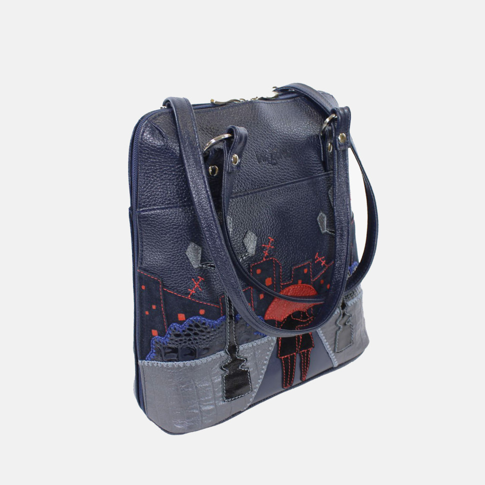 Сумка-трансформер женская Protege, ДС-226-212 Город № 24 синяя Сумка-трансформер женская Protege, ДС-226-212 Город № 24 синяя