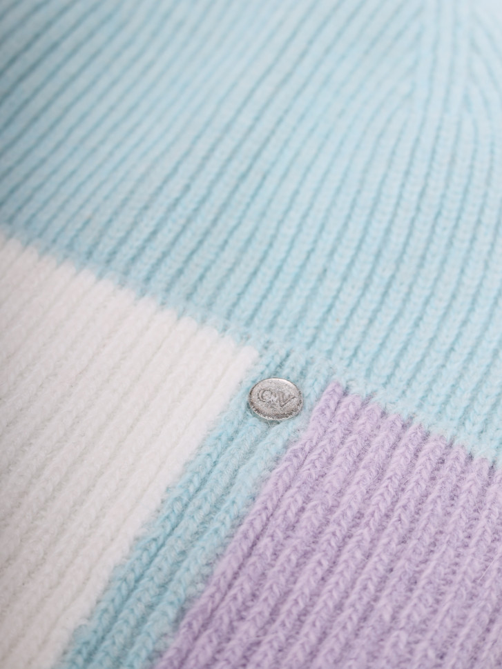 Шапка OvenTrico 1570 бирюзовый/белый/сирень Шапка OvenTrico 1570 бирюзовый/белый/сирень