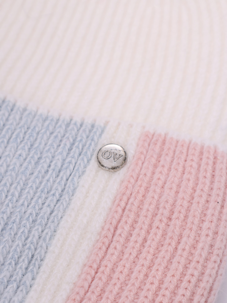 Шапка OvenTrico 1570 белый/голубой/розовый Шапка OvenTrico 1570 белый/голубой/розовый