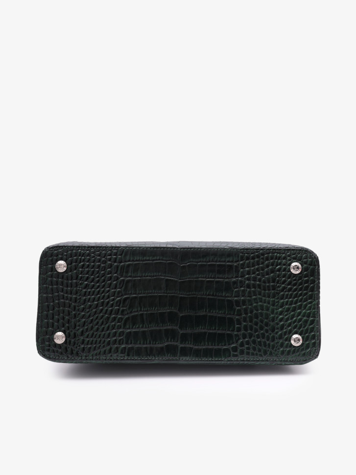 Сумка женская Karya 2390 зелёный крокодил