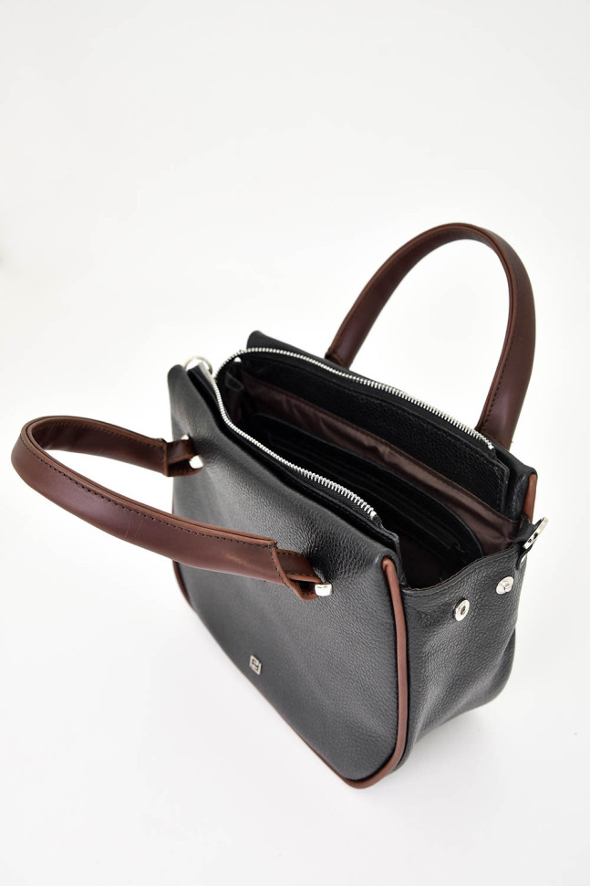 Сумка Protege Ц-558/2 черный флотер+коричневый пулл-ап Сумка Protege Ц-558/2 черный флотер+коричневый пулл-ап