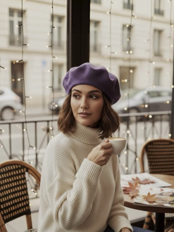 Берет женский Stigler, ягодный джем Берет женский Stigler, ягодный джем