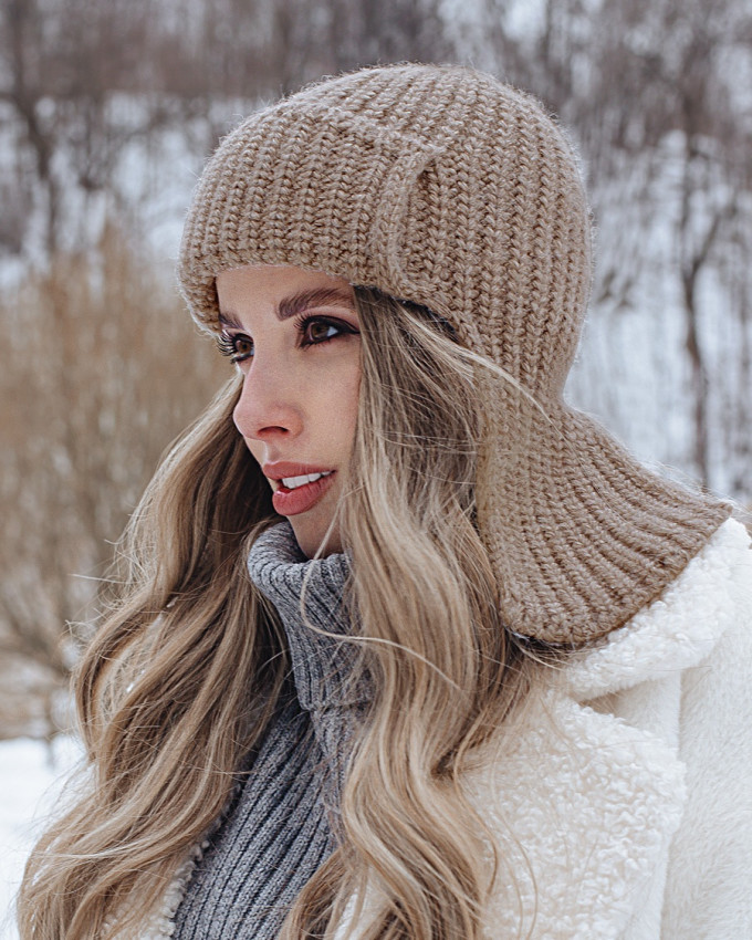 Ушанка женская 23-292 Stigler бежевый Ушанка женская 23-292 Stigler бежевый