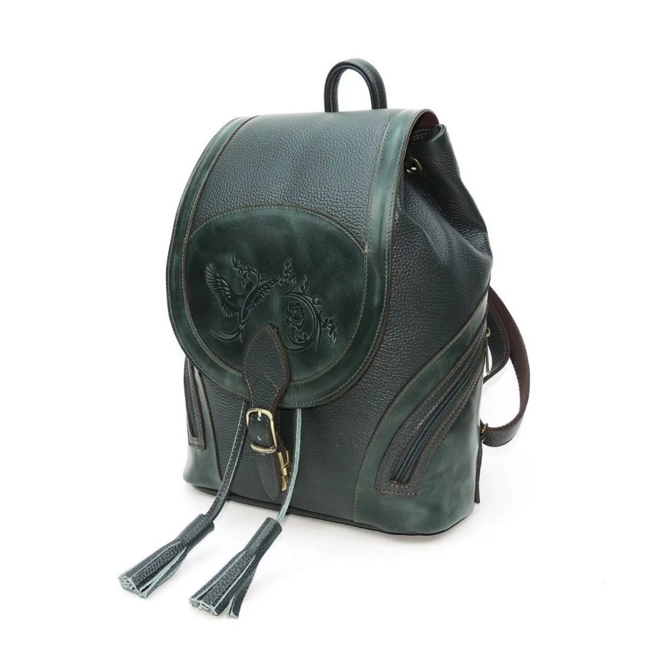 Рюкзак кожаный зелёный Natalia Kalinovskaya «Жанна» Рюкзак кожаный зелёный Natalia Kalinovskaya «Жанна»