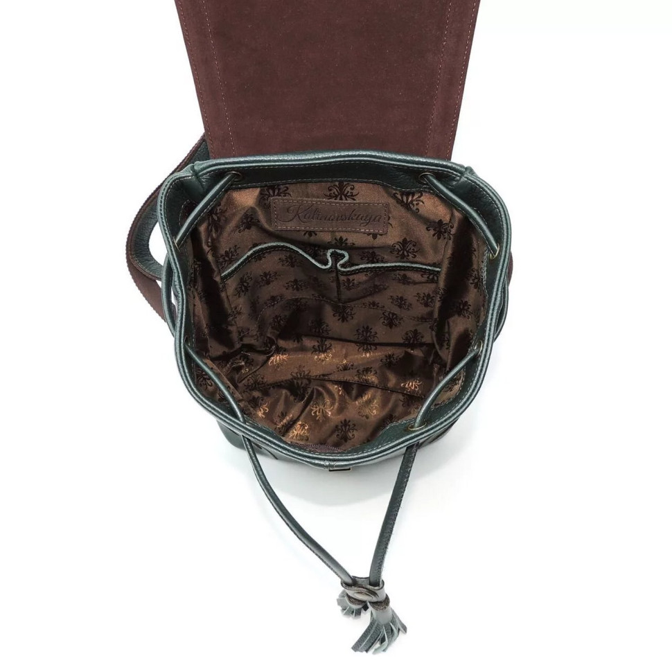 Рюкзак кожаный зелёный Natalia Kalinovskaya «Жанна» Рюкзак кожаный зелёный Natalia Kalinovskaya «Жанна»