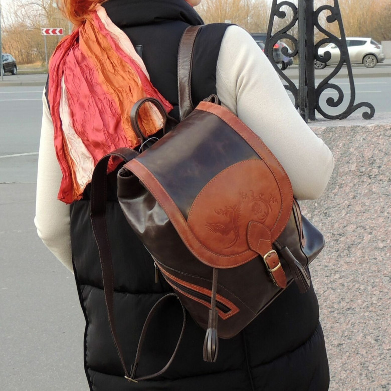 Рюкзак женский Natalia Kalinovskaya, Р50-622-1 кор/рыж