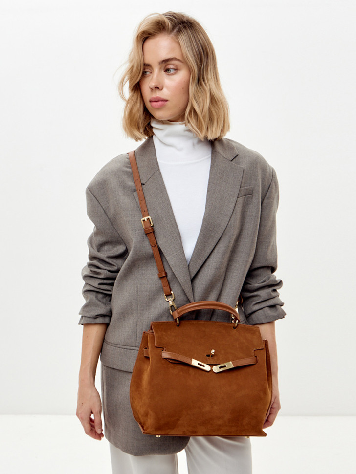 Сумка Curanni 9402 замша рыжая Сумка Curanni 9402 замша рыжая