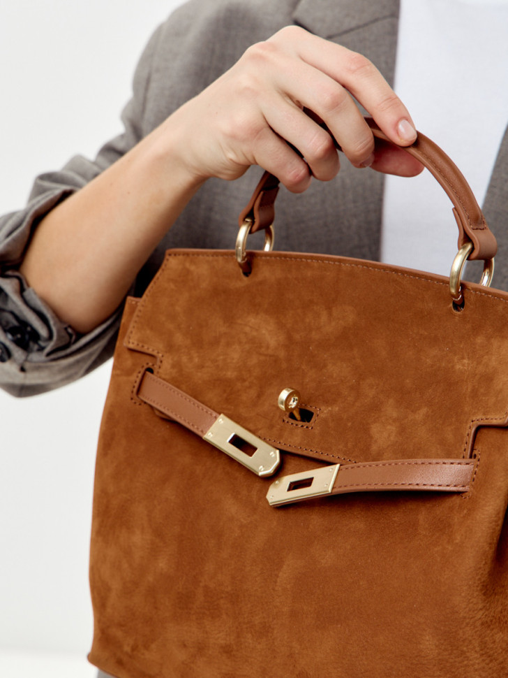 Сумка Curanni 9402 замша рыжая Сумка Curanni 9402 замша рыжая