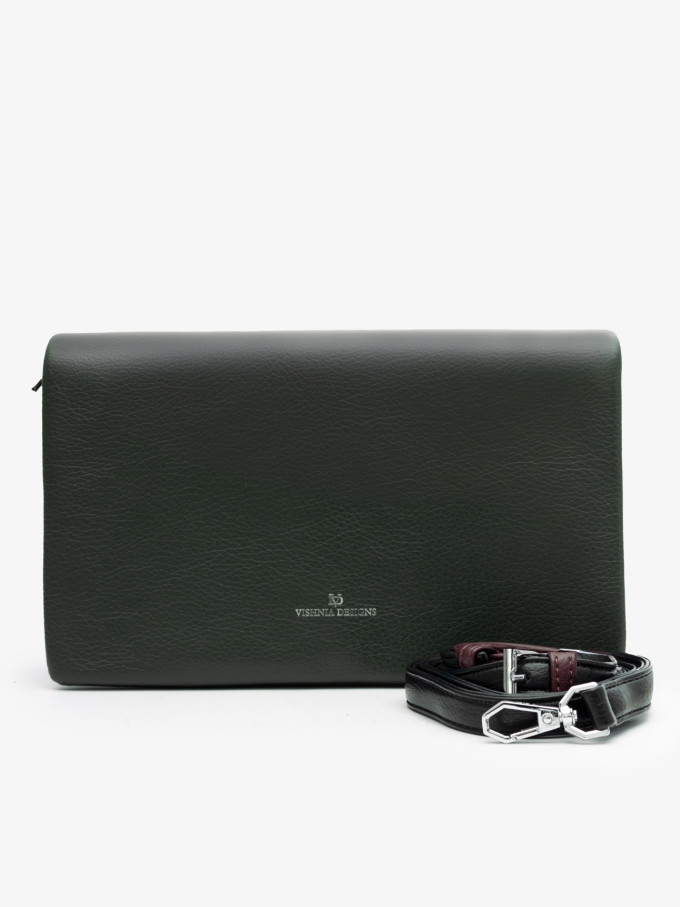 Сумка женская Vishnia 0006 green/wine Сумка женская Vishnia 0006 green/wine