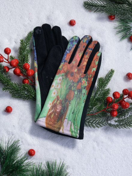 Перчатки женские Ангел 111-8 Вангог мак