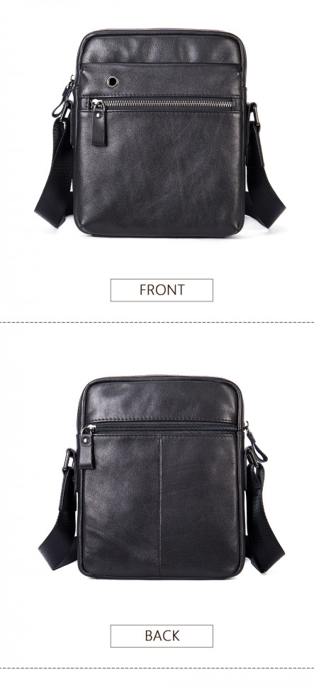 Мужская сумка через плечо 8717 чёрная Мужская сумка через плечо 8717 чёрная