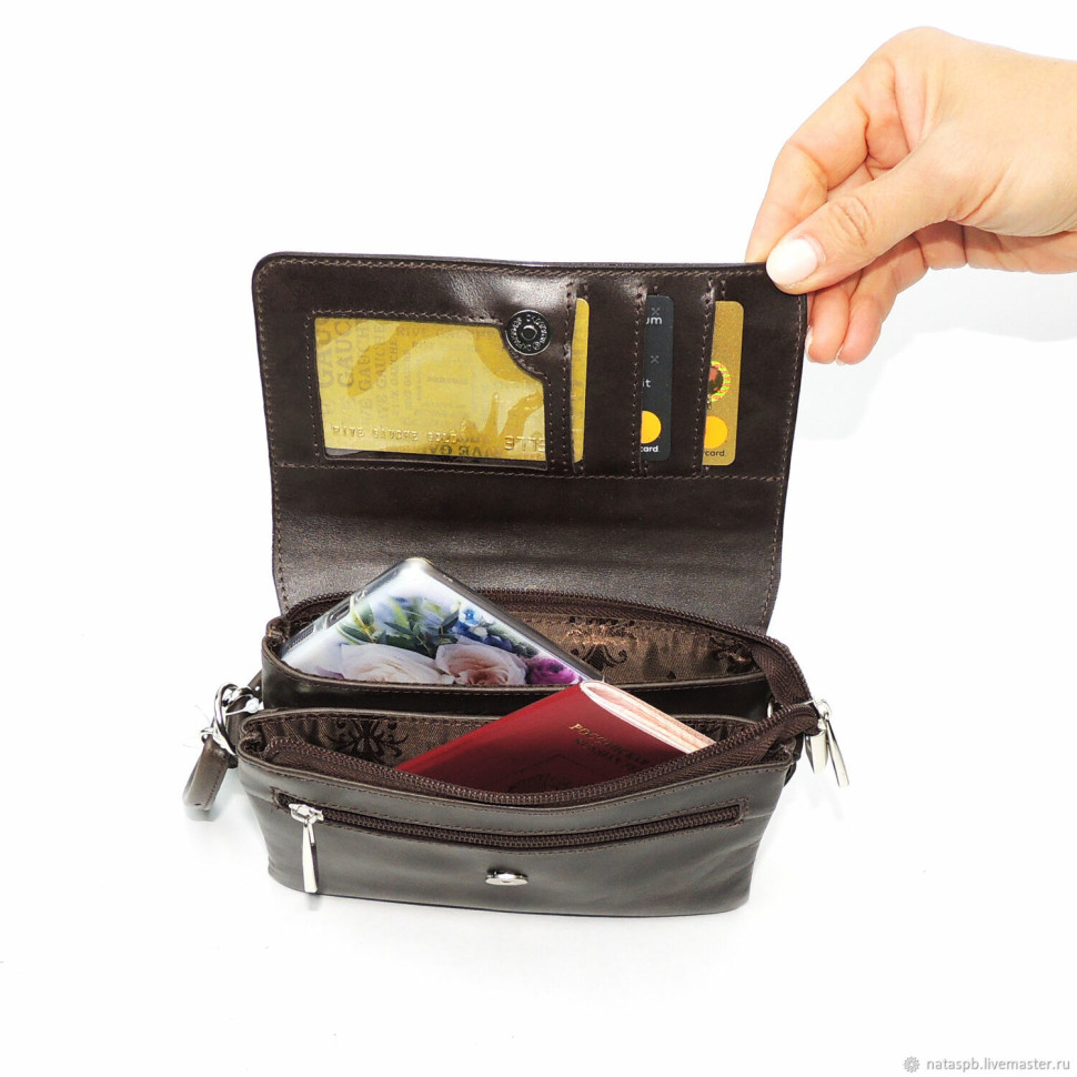 Женская сумочка кошелёк Natalia Kalinovskaya С 53.2п.621 коричневая Женская сумочка кошелёк Natalia Kalinovskaya С 53.2п.621 коричневая