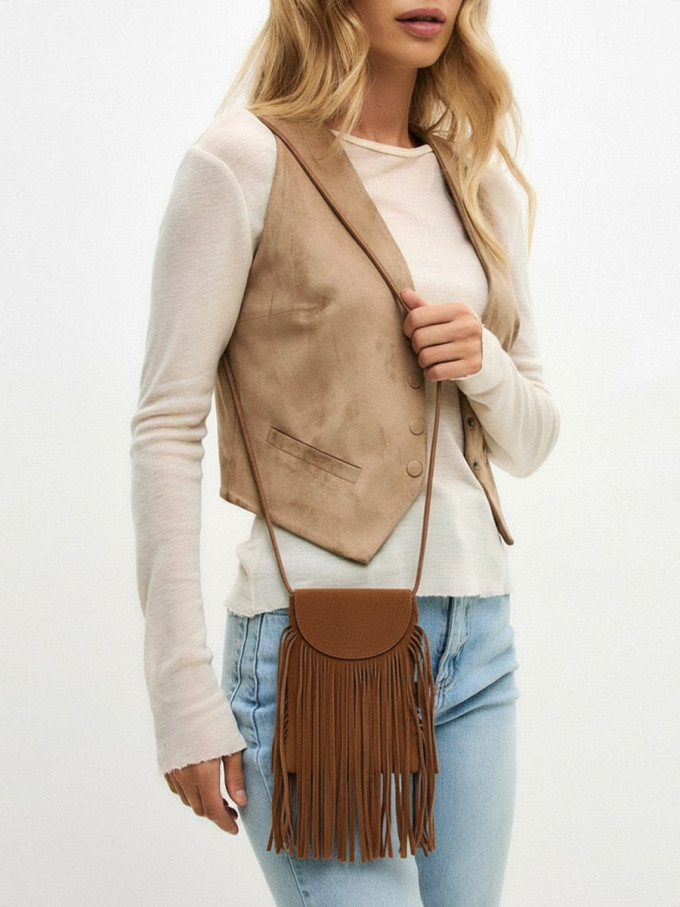 Сумка Lamagio 5840 замша рыжая