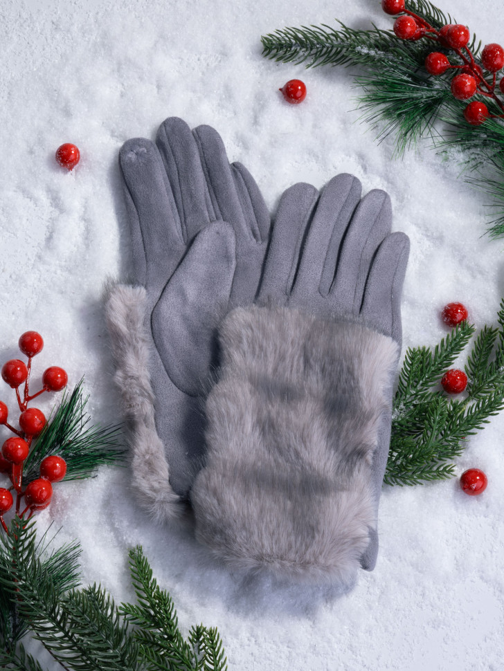 Перчатки женские Юйлин 7749 серые Перчатки женские Юйлин 7749 серые