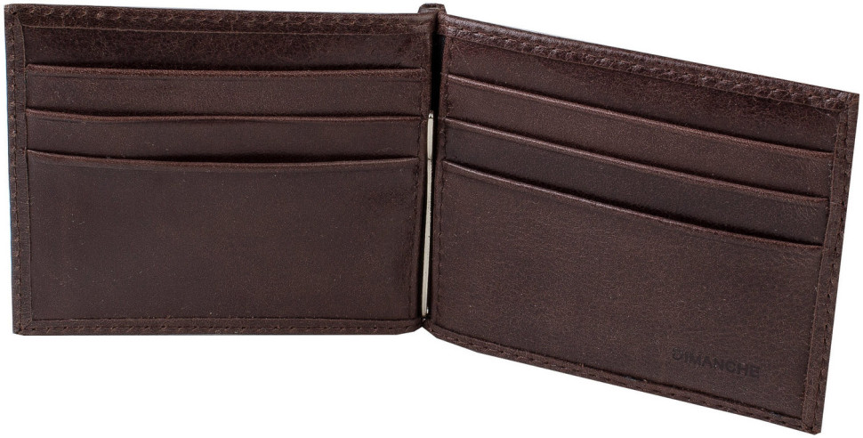 Зажим для денег Dimanche Camel 639/M коричневый, с отделением для мелочи