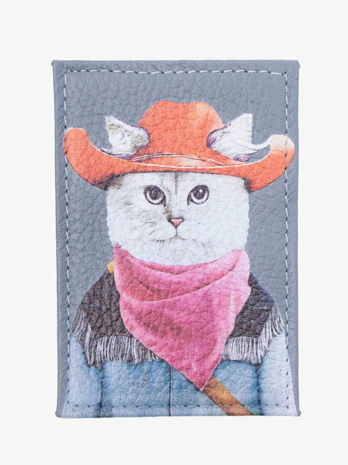 Обложка для проездного кот ковбой Обложка для проездного кот ковбой