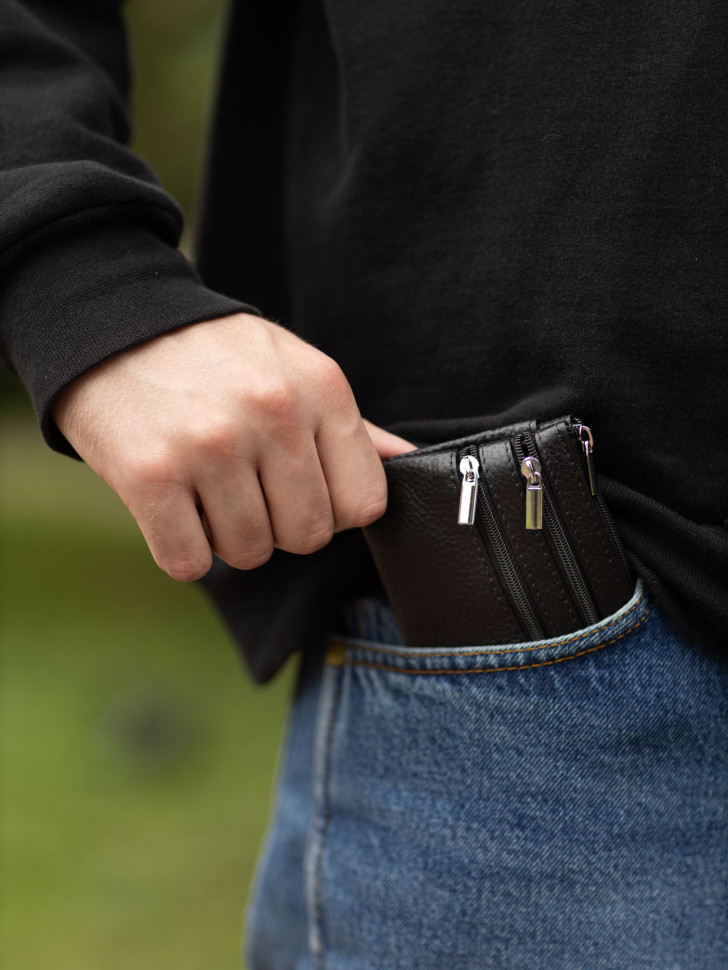 Кошелек для мелочи + ключница A-00141 black Кошелек для мелочи + ключница A-00141 black