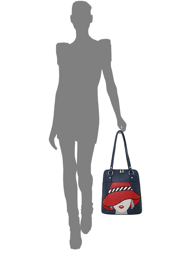 Сумка-рюкзак Protege ДС-226-210 "Леди №2" синий/красный Сумка-рюкзак Protege ДС-226-210 "Леди №2" синий/красный