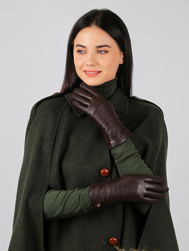 Перчатки женские Fabretti F35-2 коричневые Перчатки женские Fabretti F35-2 коричневые