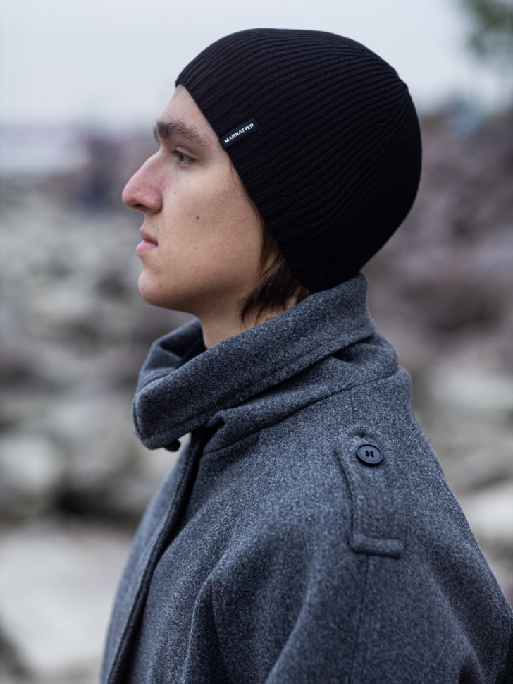 Шапка мужская 13152 MARHATTER чёрная (57-59)