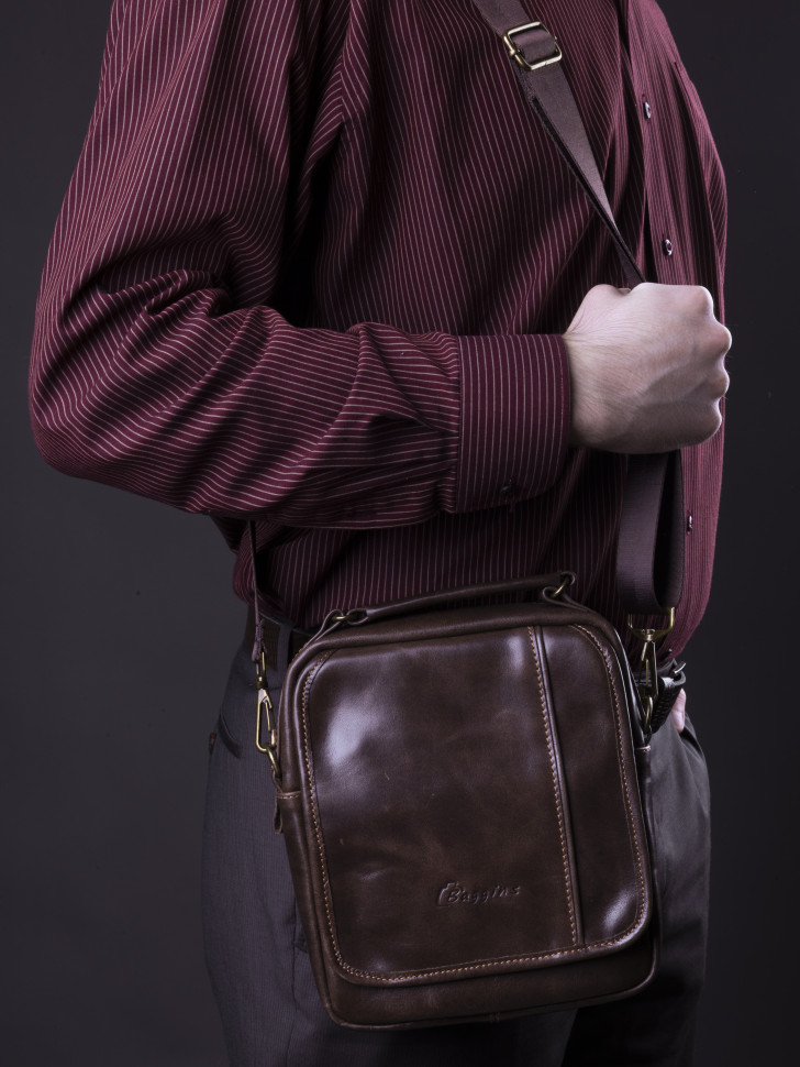 Сумка муская Baggins 1049 коричневая друид