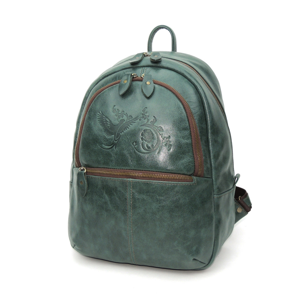 Рюкзак женский Natalia Kalinovskaya, Р43 «Малахит» зеленый Рюкзак женский Natalia Kalinovskaya, Р43 «Малахит» зеленый