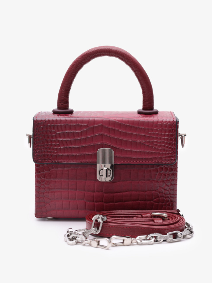 Сумка женская Karya 2541 тёмная фуксия крокодил Сумка женская Karya 2541 тёмная фуксия крокодил