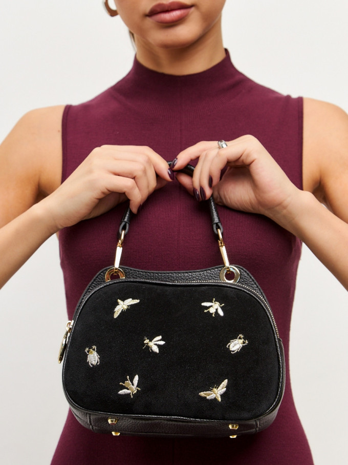 Сумка Curanni 2538 дольче замша черная Сумка Curanni 2538 дольче замша черная